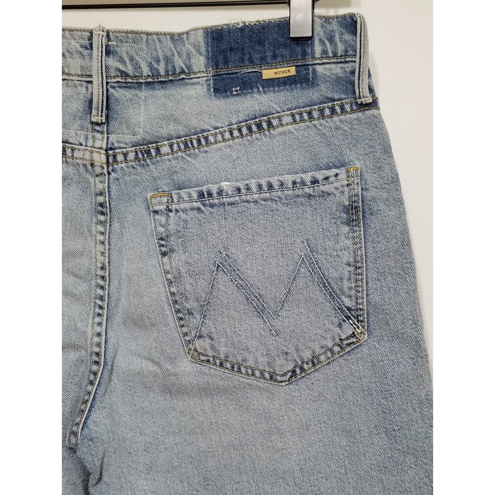 MOTHER Denim Trickster Short Fray Win Some Lose Some Light Wash Size 27 $248 - Picture 11 of 16